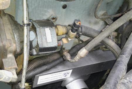 Armor installed in the truck seen from above